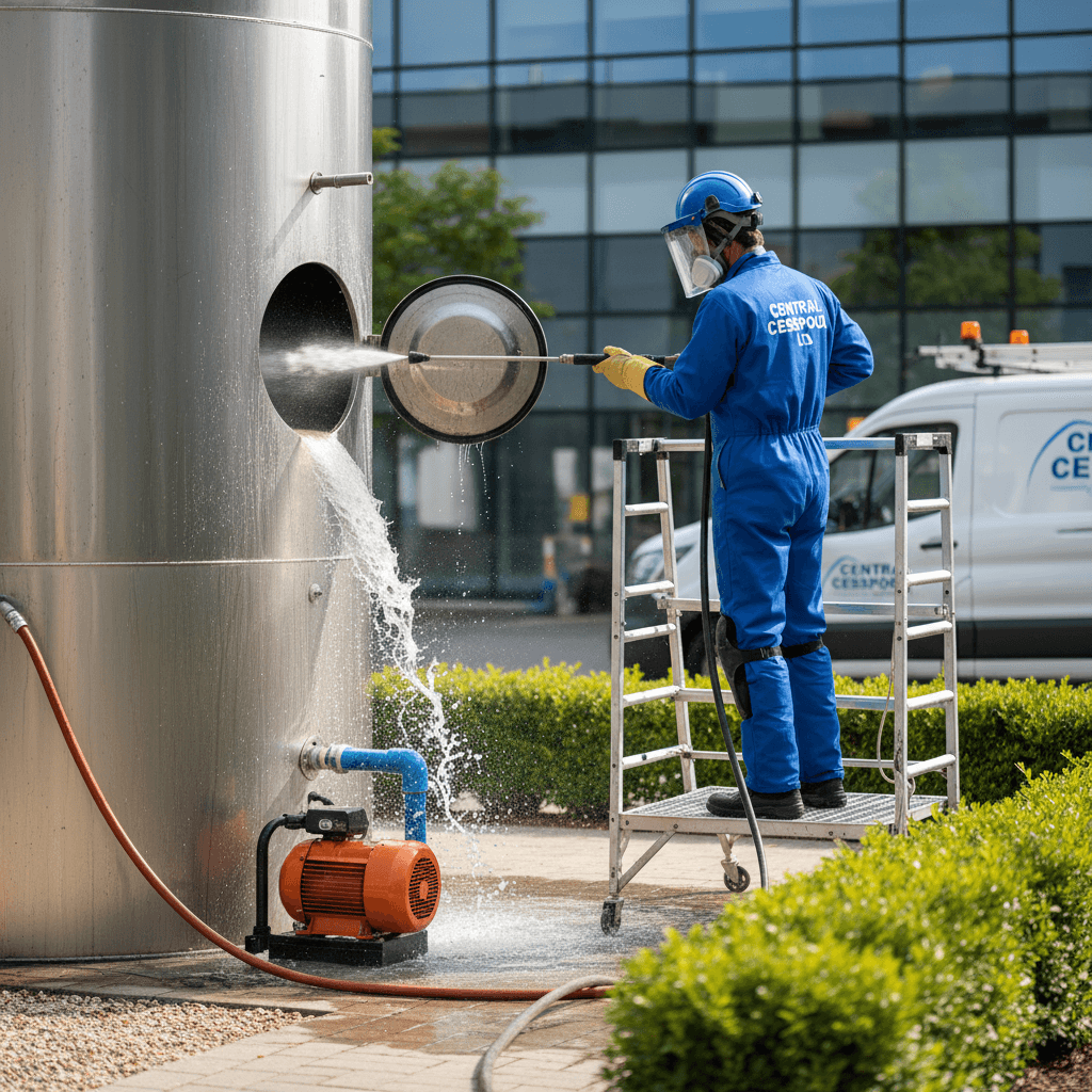 Water tank cleaning