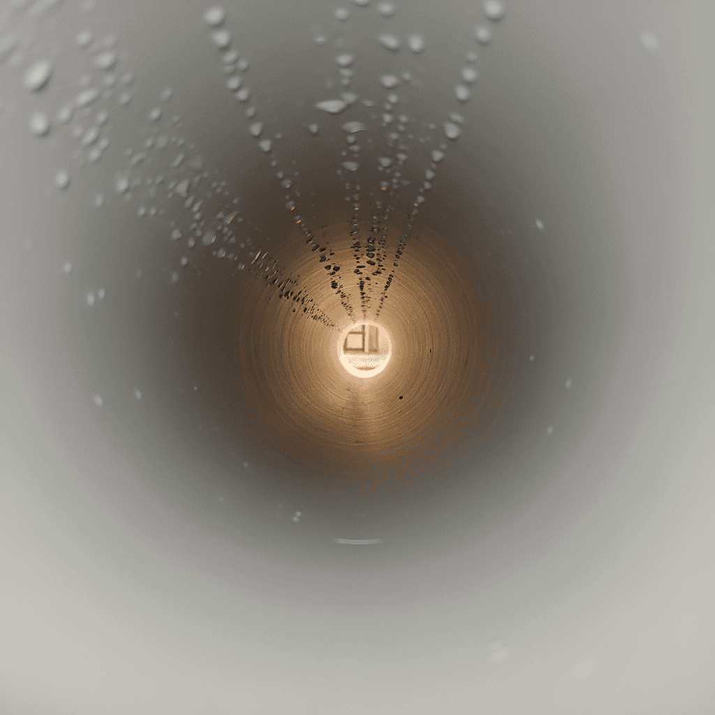 Clean interior of a recently jetted drain pipe