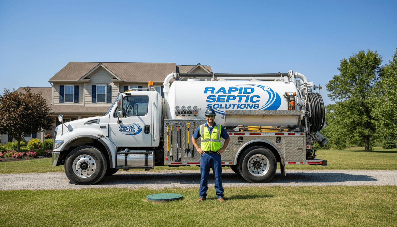 Cesspool service truck ready for emergency call in Spanish Town