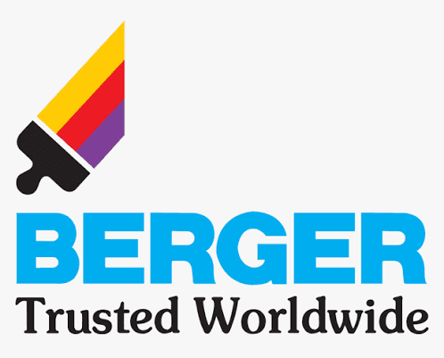 Berger logo with a colorful paintbrush icon, blue text, and 'Trusted Worldwide' slogan below.